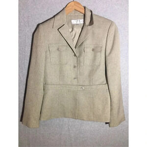 Womens Tahari Blazer Jacket Sage Green Formal Career Office Work Professional